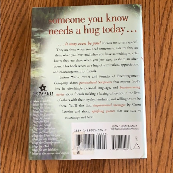 Leann Weiss Hugs For Friends Hardcover Book. EUC. - Picture 2 of 3